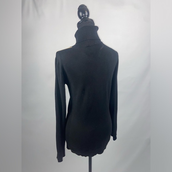 Turtleneck Sweater Colorblock The Limited Medium Longsleeve black and tan - Picture 8 of 12